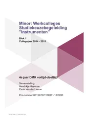 Omslag van Blok 1; Collegejaar 2014-2015; 4e jaar DMR voltijd-deeltijd