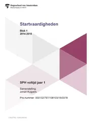Omslag van Blok 1; 2014-2015; SPH voltijd jaar 1