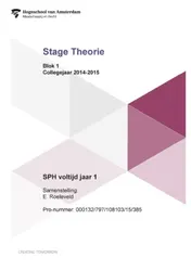 Omslag van Blok 1; Collegejaar 2014-2015; SPH voltijd jaar 1