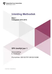 Omslag van Blok 1; Collegejaar 2014-2015; SPH deeltijd jaar 1