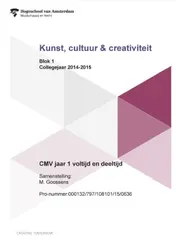Omslag van CMV jaar 1 voltijd en deeltijd