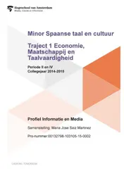 Omslag van traject 1, economie, maatschappij en taalvaardigheid; Periode II en IV; Collegejaar 2014-2015