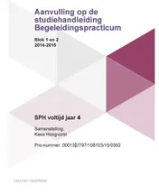 Omslag van Blok 1 en 2 2014-2015 SPH voltijd jaar 4