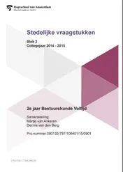 Omslag van 2e jaar Bestuurskunde voltijd blok 2 2014-2015