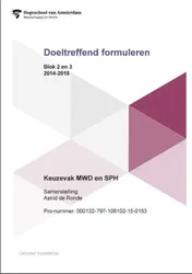 Omslag van Blok 2 en 3 2014-2015 Keuzevak MWD en SPH