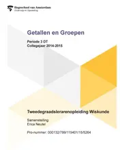 Omslag van tweedegraadslerarenopleiding Wiskunde periode 3 DT 2014-2015