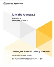 Omslag van Tweedegraads lerarenopleiding Wiskunde semester 2b 2014-2015