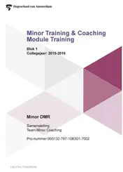 Omslag van Minor training & coaching module training