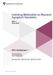 Omslag van Inleiding methodiek en muzisch agogisch handelen