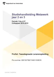 Omslag van profiel: tweedegraads lerarenopleiding