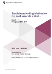 Omslag van Blo1 collegejaar 2015-2016 SPH jaar 2 voltijd