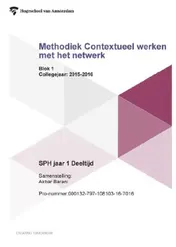 Omslag van Methodiek contextueel werken met het netwerk