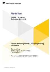 Omslag van Profiel tweedegraads lerarenopleiding economie