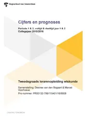 Omslag van Cijfers en prognoses