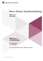 Omslag van Minor Ethiek ; Studiehandleiding