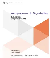 Omslag van Werkprocessen in organisaties