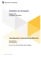 Omslag van Getallen en groepen