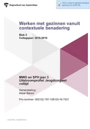 Omslag van Werken met gezinnen vanuit de contextuele benadering