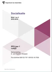 Omslag van Blok 1 en 2 2015-2016 SPH jaar 1 voltijd