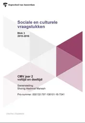 Omslag van CMV jaar 2 voltijd en deeltijd