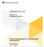 Omslag van Tijdvak 9 en 10 periode 3 VT Collegejaar 2015-2016