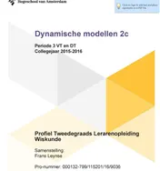 Omslag van periode 3 VT en DT collegejaar 2015-2016
