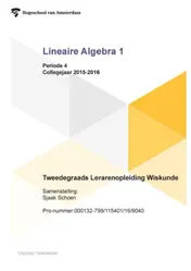 Omslag van Lineaire algebra 1