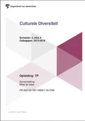 Omslag van Culturele diversiteit