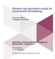 Omslag van semester blok 2, collegejaar 2016-2017 opleieding uitstroomprofiel jeugdzorg medewerker voltijd jaar 3