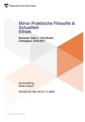 Omslag van Minor praktische filosofie en actualiteit -ethiek