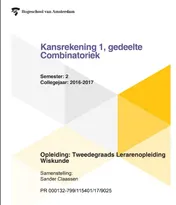 Omslag van semester 2 collegejaar 2016-2017