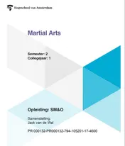 Omslag van opleiding SM&O semester: 2 collegejaar: 1 collegejaar: 1