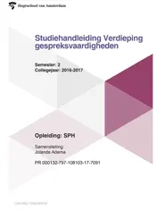 Omslag van Studiehandleiding verdieping gespreksvaardigheden