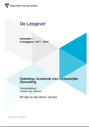 Omslag van Semester: 1 Collegejaar 2017-2018