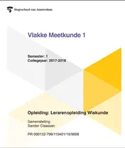 Omslag van semester: 1 collegejaar 2017-208