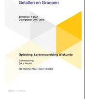 Omslag van semester: 1 Collegejaar: 2017-2018