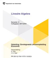 Omslag van Lineaire algebra