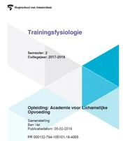 Omslag van Trainingsfysiologie