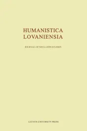 Omslag van Humanistica Lovaniensia, Volume LXVI - 2017