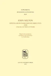 Omslag van John Milton, Epistolarum Familiarium Liber Unus and Uncollected Letters