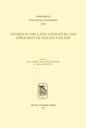Omslag van Studies in the Latin Literature and Epigraphy of Italian Fascism