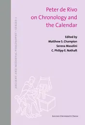 Omslag van Peter de Rivo on Chronology and the Calendar