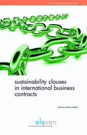 Omslag van Sustainability clauses in international business contracts