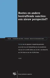 Omslag van Boetes en andere bestraffende sancties: een nieuw perspectief?