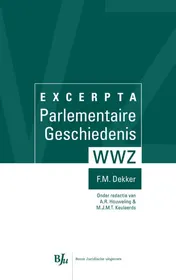 Omslag van Excerpta parlementaire geschiedenis WWZ