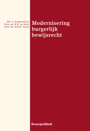 Omslag van Modernisering burgerlijk bewijsrecht