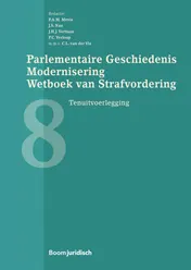 Omslag van Parlementaire geschiedenis modernisering wetboek van strafvordering - deel 8