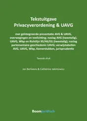 Omslag van Tekstuitgave Privacyverordening & UAVG