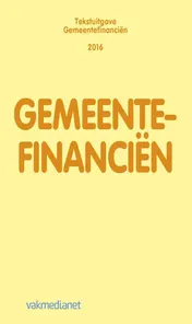 Omslag van Tekstuitgave gemeentefinanciën 2016