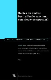 Omslag van Boetes en andere bestraffende sancties: een nieuw perspectief?